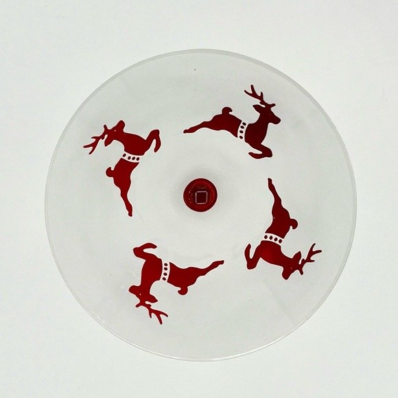 Frosted Red Reindeer Martini Christmas Glass and Shaker Set - Picture 5 of 11